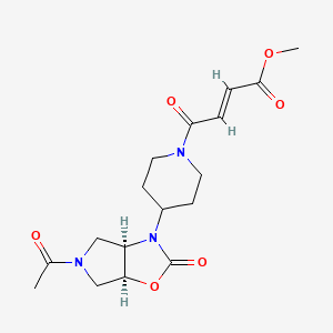 Methyl (E)-4-[4-[(3aR,6aS)-5-acetyl-2-oxo-3a,4,6,6a-tetrahydropyrrolo[3,4-d][1,3]oxazol-3-yl]piperidin-1-yl]-4-oxobut-2-enoate