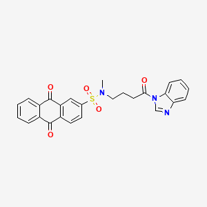 N-(4-(1H-benzo[d]imidazol-1-yl)-4-oxobutyl)-N-methyl-9,10-dioxo-9,10-dihydroanthracene-2-sulfonamide