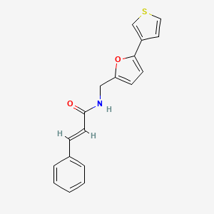 N-((5-(thiophen-3-yl)furan-2-yl)methyl)cinnamamide