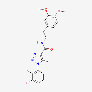 molecular formula C21H23FN4O3 B2773007 N-[2-(3,4-二甲氧基苯基)乙基]-1-(3-氟-2-甲基苯基)-5-甲基-1H-1,2,3-三唑-4-甲酰胺 CAS No. 1326874-86-5