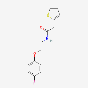 molecular formula C14H14FNO2S B2773012 N-(2-(4-fluorophenoxy)ethyl)-2-(thiophen-2-yl)acetamide CAS No. 1100231-95-5