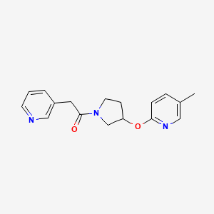 1-(3-((5-Methylpyridin-2-yl)oxy)pyrrolidin-1-yl)-2-(pyridin-3-yl)ethanone