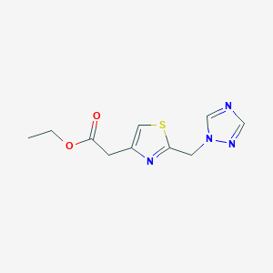 ethyl 2-[2-(1H-1,2,4-triazol-1-ylmethyl)-1,3-thiazol-4-yl]acetate