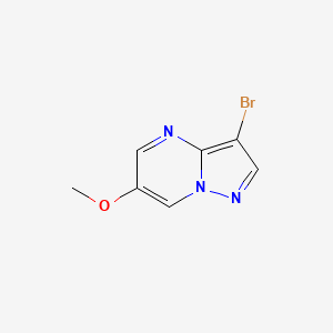 molecular formula C7H6BrN3O B2773020 3-Bromo-6-methoxypyrazolo[1,5-a]pyrimidine CAS No. 1314893-99-6