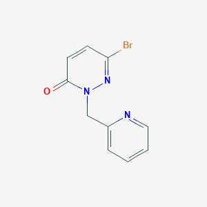 molecular formula C10H8BrN3O B2773023 6-溴-2-(吡啶-2-基甲基)吡啶并[2H]-3-酮 CAS No. 2091289-32-4
