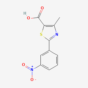molecular formula C11H8N2O4S B2773028 4-Methyl-2-(3-nitrophenyl)thiazole-5-carboxylic acid CAS No. 15911-29-2
