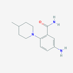 molecular formula C13H19N3O B2773035 5-氨基-2-(4-甲基哌啶-1-基)苯甲酰胺 CAS No. 510764-27-9