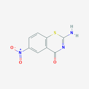 molecular formula C8H5N3O3S B2773048 2-Amino-6-nitro-1,3-benzothiazin-4-one CAS No. 4501-67-1