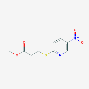 molecular formula C9H10N2O4S B2773056 Methyl 3-[(5-nitropyridin-2-yl)thio]propanoate CAS No. 176658-24-5
