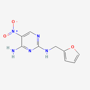 molecular formula C9H9N5O3 B2773060 N2-(furan-2-ylmethyl)-5-nitropyrimidine-2,4-diamine CAS No. 1974-19-2