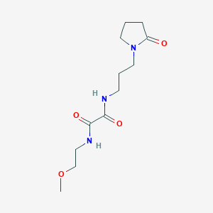 molecular formula C12H21N3O4 B2773064 N1-(2-methoxyethyl)-N2-(3-(2-oxopyrrolidin-1-yl)propyl)oxalamide CAS No. 1207029-34-2