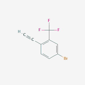 molecular formula C9H4BrF3 B2773067 4-Bromo-2-(trifluoromethyl)phenylacetylene CAS No. 2244085-78-5