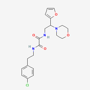 molecular formula C20H24ClN3O4 B2773073 N1-(4-氯苯乙基)-N2-(2-(呋喃-2-基)-2-吗啉基乙基)草酰胺 CAS No. 877630-90-5
