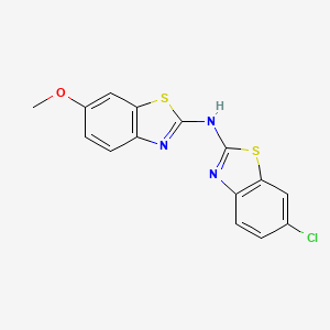 molecular formula C15H10ClN3OS2 B2773077 6-chloro-N-(6-methoxybenzo[d]thiazol-2-yl)benzo[d]thiazol-2-amine CAS No. 852046-46-9