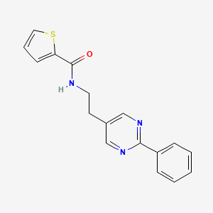 molecular formula C17H15N3OS B2773081 N-(2-(2-苯基嘧啶-5-基)乙基)噻吩-2-甲酰胺 CAS No. 2034512-32-6