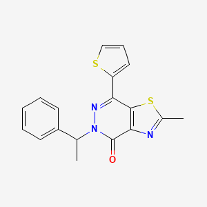 2-methyl-5-(1-phenylethyl)-7-(thiophen-2-yl)thiazolo[4,5-d]pyridazin-4(5H)-one