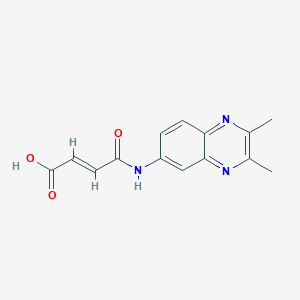 molecular formula C14H13N3O3 B2773089 (E)-4-[(2,3-dimethyl-6-quinoxalinyl)amino]-4-oxo-2-butenoic acid CAS No. 672949-88-1