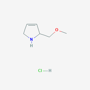 molecular formula C6H12ClNO B2773090 2-(Methoxymethyl)-2,5-dihydro-1H-pyrrole;hydrochloride CAS No. 2416236-35-4