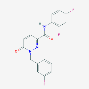 molecular formula C18H12F3N3O2 B2773110 N-(2,4-difluorophenyl)-1-(3-fluorobenzyl)-6-oxo-1,6-dihydropyridazine-3-carboxamide CAS No. 1040663-47-5