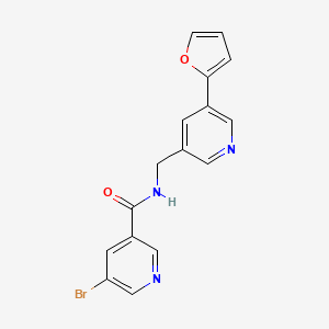 molecular formula C16H12BrN3O2 B2773121 5-bromo-N-((5-(furan-2-yl)pyridin-3-yl)methyl)nicotinamide CAS No. 2034537-34-1