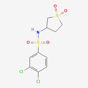 molecular formula C10H11Cl2NO4S2 B2773124 3,4-二氯-N-(1,1-二氧-1lambda6-硫杂戊二烯-3-基)苯醛-1-磺酰胺 CAS No. 874788-09-7