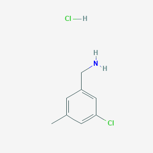 molecular formula C8H11Cl2N B2773135 (3-氯-5-甲基苯基)甲胺;盐酸盐 CAS No. 2460757-13-3
