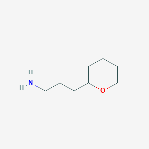 molecular formula C8H17NO B2773158 3-(氧杂-2-基)丙胺 CAS No. 1343576-46-4