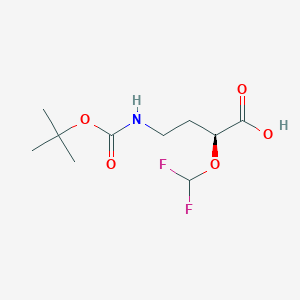 molecular formula C10H17F2NO5 B2773171 (S)-4-((叔丁氧羰基)氨基)-2-(二氟甲氧基)丁酸 CAS No. 1807891-02-6