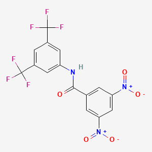 molecular formula C15H7F6N3O5 B2773184 N-[3,5-bis(trifluoromethyl)phenyl]-3,5-dinitrobenzamide CAS No. 24094-66-4