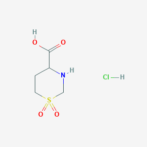 molecular formula C5H10ClNO4S B2773187 1,3-噻嗪-4-羧酸-1,1-二氧化物盐酸盐 CAS No. 2243510-03-2