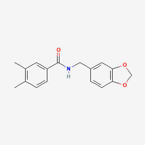 molecular formula C17H17NO3 B2773188 N-(1,3-苯并二氧杂-5-基甲基)-3,4-二甲基苯甲酰胺 CAS No. 349618-67-3