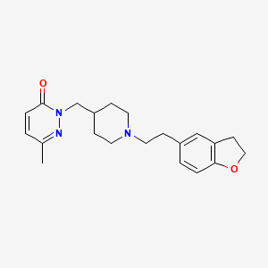 B2773190 2-({1-[2-(2,3-Dihydro-1-benzofuran-5-yl)ethyl]piperidin-4-yl}methyl)-6-methyl-2,3-dihydropyridazin-3-one CAS No. 2097926-14-0