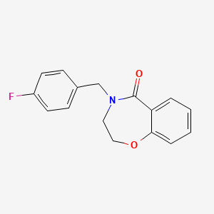 molecular formula C16H14FNO2 B2773201 4-(4-fluorobenzyl)-3,4-dihydro-1,4-benzoxazepin-5(2H)-one CAS No. 866156-34-5