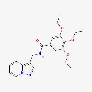 molecular formula C21H25N3O4 B2773205 3,4,5-triethoxy-N-(pyrazolo[1,5-a]pyridin-3-ylmethyl)benzamide CAS No. 1396879-92-7