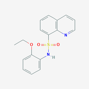 molecular formula C17H16N2O3S B277321 N-(2-ethoxyphenyl)quinoline-8-sulfonamide 
