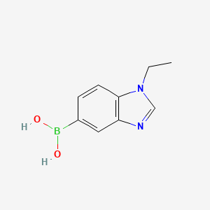 molecular formula C9H11BN2O2 B2773217 (1-Ethyl-1,3-benzodiazol-5-yl)boronic acid CAS No. 1661043-48-6