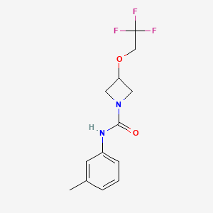 molecular formula C13H15F3N2O2 B2773225 N-(m-tolyl)-3-(2,2,2-trifluoroethoxy)azetidine-1-carboxamide CAS No. 2309313-55-9