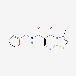 molecular formula C13H11N3O3S B2773232 N-(furan-2-ylmethyl)-3-methyl-5-oxo-5H-thiazolo[3,2-a]pyrimidine-6-carboxamide CAS No. 851944-79-1