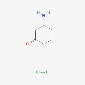 molecular formula C6H12ClNO B2773235 3-Aminocyclohexanone hydrochloride CAS No. 149520-74-1; 1956309-56-0