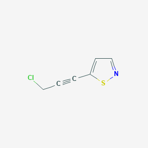 molecular formula C6H4ClNS B2773237 5-(3-氯丙炔基)-1,2-噻唑 CAS No. 1934769-99-9