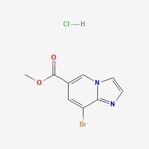 molecular formula C9H8BrClN2O2 B2773241 Methyl 8-bromoimidazo[1,2-a]pyridine-6-carboxylate hydrochloride CAS No. 2060024-86-2