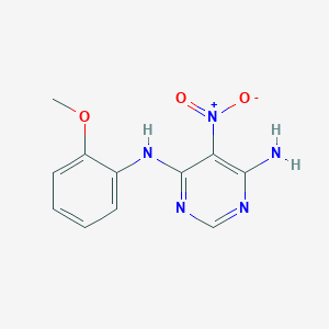 molecular formula C11H11N5O3 B2773262 N-(2-methoxyphenyl)-5-nitropyrimidine-4,6-diamine CAS No. 364040-00-6