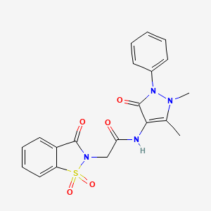 N-(1,5-dimethyl-3-oxo-2-phenyl-2,3-dihydro-1H-pyrazol-4-yl)-2-(1,1-dioxido-3-oxo-1,2-benzisothiazol-2(3H)-yl)acetamide