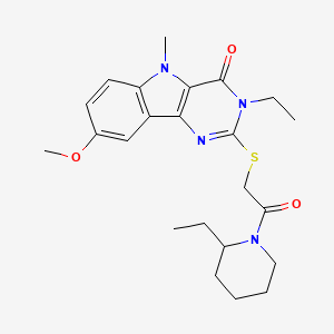 molecular formula C23H30N4O3S B2773265 N-{4-[5-(3-氟苄基)-1,2,4-噁二唑-3-基]苯基}-4-甲氧基苯磺酰胺 CAS No. 1112301-28-6