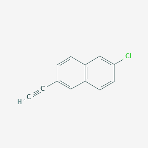 molecular formula C12H7Cl B2773305 2-Chloro-6-ethynylnaphthalene CAS No. 2503203-92-5