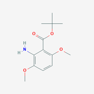 molecular formula C13H19NO4 B2773321 Tert-butyl 2-amino-3,6-dimethoxybenzoate CAS No. 2287298-75-1