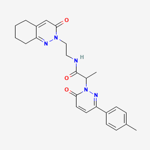 2-(6-oxo-3-(p-tolyl)pyridazin-1(6H)-yl)-N-(2-(3-oxo-5,6,7,8-tetrahydrocinnolin-2(3H)-yl)ethyl)propanamide