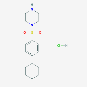 1-(4-Cyclohexylbenzenesulfonyl)piperazine hydrochloride