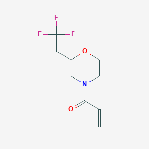 molecular formula C9H12F3NO2 B2773344 1-[2-(2,2,2-Trifluoroethyl)morpholin-4-yl]prop-2-en-1-one CAS No. 2167802-82-4