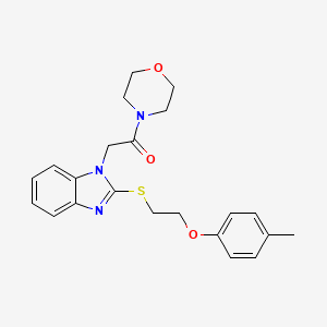 2-{2-[2-(4-Methylphenoxy)ethylthio]benzimidazolyl}-1-morpholin-4-ylethan-1-one